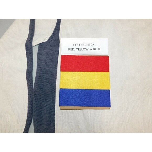 GUESS sweater, men's size XXL SIZE RUNS SMALL beige & gray cotton heavier weight - Picture 6 of 6